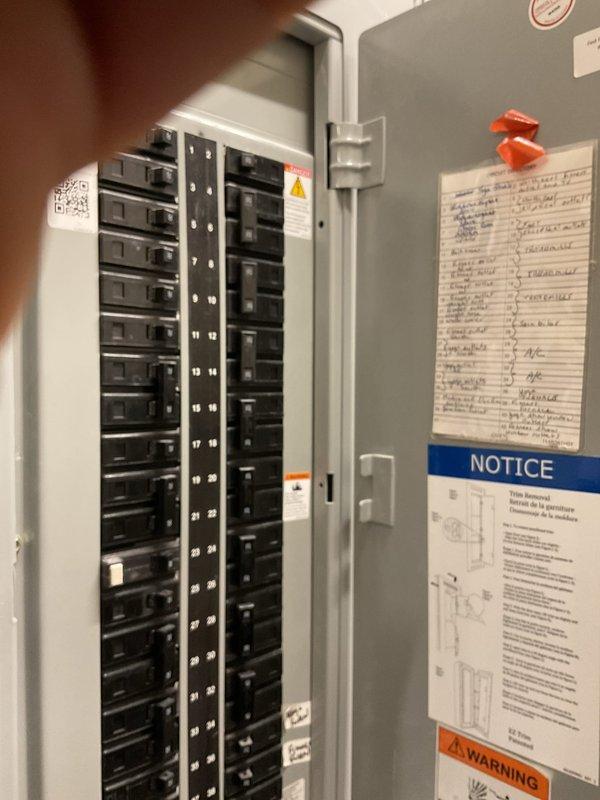 Responded to no cooling complaint on rooftop A/C unit. Upon inspection, diagnosed failed compressor on older R-410A system (Model ENDMA48L21A1). Unit unable to maintain consistent temperature due to compressor failure. Documented equipment nameplate data and electrical panel configuration for replacement recommendations.