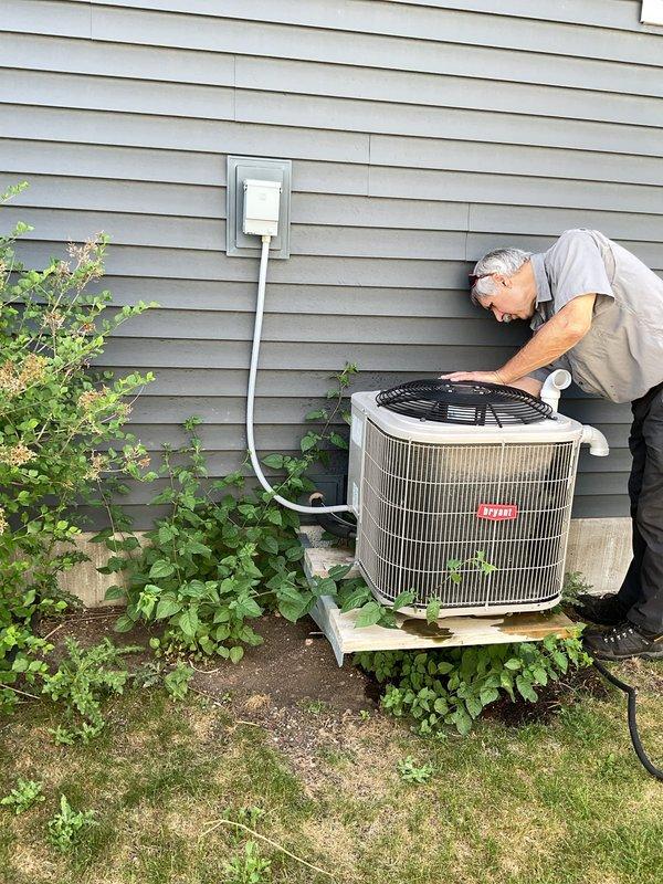 Responded to no cooling call on residential air conditioning system. Upon arrival, discovered blown fuse at disconnect. Further diagnosis revealed contactor had failed with internal short circuit, which was the root cause of repeated fuse failure. Replaced defective contactor with new unit and installed fresh fuse. Verified proper operation of condenser unit and confirmed system returned to normal cooling function.