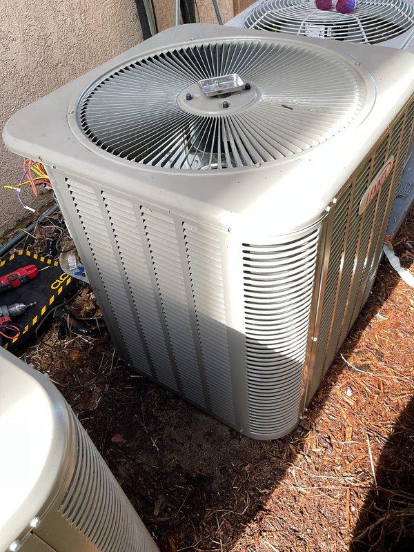 Completed prepaid AC clean and check maintenance visit. Found dirty condenser coil which was thoroughly washed and cleaned. Inspected electrical components including contactor and capacitor—both tested within normal operating specifications. Verified fresh air filter was installed and confirmed condensate drain line was flowing freely with no blockages. Performed refrigerant charge analysis and found system slightly low on charge; however, indoor temperature split measured at 20°, indicating adequate cooling performance within acceptable range for current conditions.
