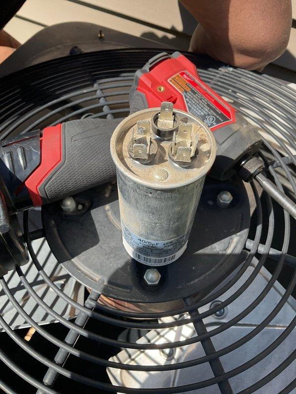 Performed comprehensive air conditioning clean and check on Bryant outdoor condensing unit. During diagnostic testing, identified failed capacitor preventing proper system operation. Replaced defective capacitor with new unit, restoring full functionality to the AC system.