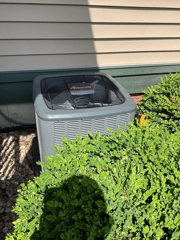 Completed routine preventative maintenance on residential cooling system as part of prepaid maintenance agreement. Performed comprehensive clean and check on Amana outdoor condensing unit and Guardian indoor air handler. Inspected all system components, verified proper operation, and cleaned equipment to ensure optimal performance for the cooling season.