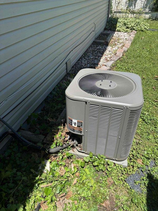 Responded to no cooling complaint on residential split system air conditioning unit. Upon inspection, discovered thermostat wiring error from previous furnace installation where the common wire was incorrectly terminated to the W terminal instead of the C terminal. Corrected the miswiring by relocating the wire to the proper C terminal, restoring normal cooling operation and resolving the issue where the system would not shut off.