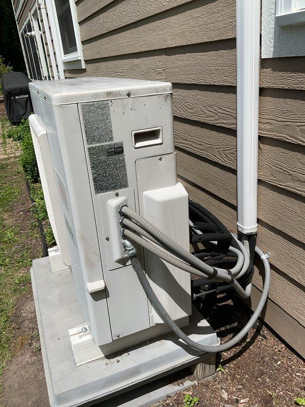 Responded to dispatch for mini split system not cooling. Upon arrival, diagnosed Fujitsu Halcyon outdoor unit and determined control board failure was preventing system operation. Documented equipment condition and confirmed need for control board replacement to restore cooling functionality.