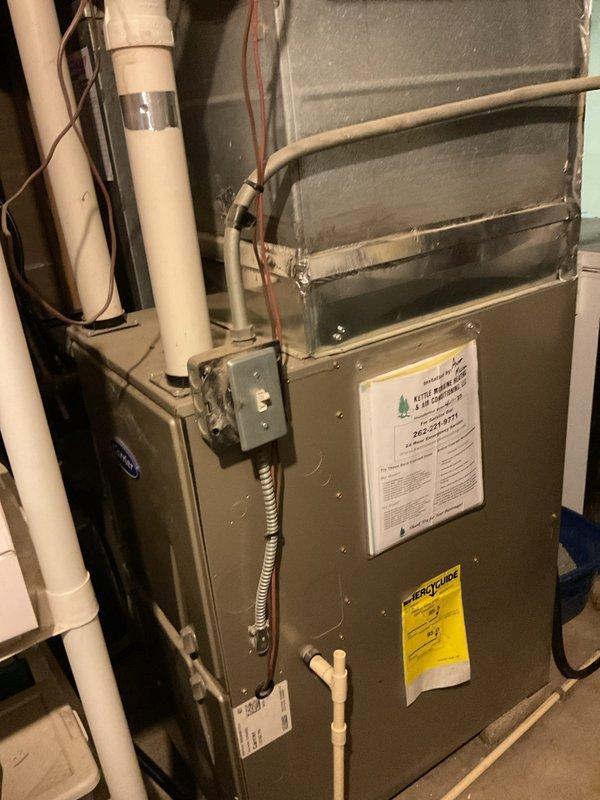 # HVAC Service - No Cool <10 years old

Responded to no cooling complaint on 2023 Lennox air conditioning system. Upon arrival, confirmed condenser unit was not operating and system was producing no cool air. Performed diagnostic testing and determined compressor failure. Documented equipment condition with photographs of both indoor air handler and outdoor condensing unit. Advised customer that compressor is under manufacturer warranty due to unit being only three years old and recommended contacting original installing contractor to process warranty claim for compressor replacement.