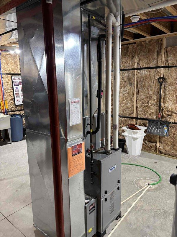Completed scheduled furnace tune-up and preventative maintenance on residential HVAC system. Performed thorough cleaning and comprehensive safety inspection of air handler unit, verified proper operation of all components, and confirmed system pressure readings within manufacturer specifications at 35 units on differential pressure gauge.