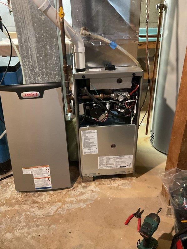 Completed prepaid maintenance service on residential HVAC system consisting of a 2025 Lennox furnace and an approximately 15-year-old air conditioning unit utilizing R-410A refrigerant. Performed comprehensive cleaning and inspection of both the indoor furnace components and outdoor condenser unit, verifying proper operation of all mechanical and electrical systems. All equipment is functioning within normal parameters and ready for continued service.