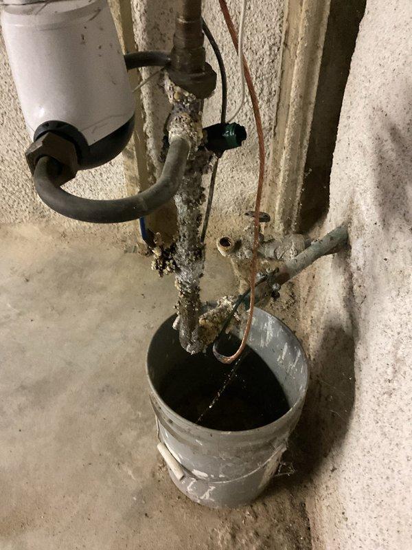 Responded to service call for boiler system with active water leaks. Upon inspection, identified multiple compromised pipes showing severe corrosion and deterioration, particularly on vertical supply lines and connection points. The corroded piping exhibited significant rust and oxidation, creating multiple leak points that threatened system integrity and efficiency.

Removed all affected leaking pipes and corroded fittings from the boiler assembly. Installed new black iron pipe and fittings to replace the deteriorated components, ensuring proper threading and secure connections throughout the system. All new piping was installed to code specifications with appropriate support and routing to prevent future stress points.

Tested system for leaks and verified proper operation upon completion. All connections sealed properly with no active leaks detected. System restored to full operational capacity.