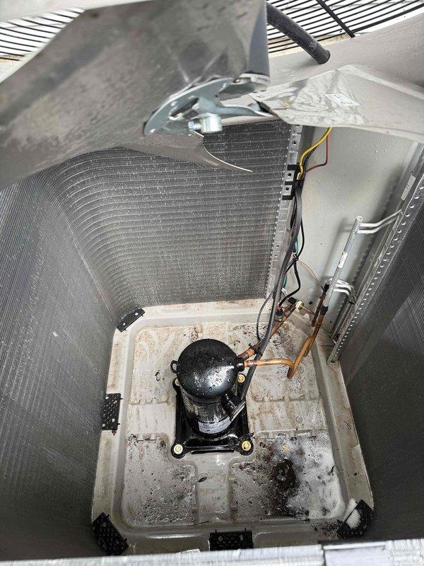 Completed comprehensive furnace and air conditioning tune-up service including cleaning and inspection of both systems. Inspected condenser unit exterior components, verified proper operation of compressor and fan assembly, and checked refrigerant lines for proper insulation and connection integrity. All systems found to be operating within normal parameters upon completion of maintenance procedures.