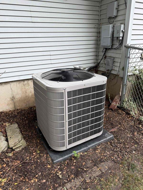 Completed comprehensive furnace and air conditioning tune-up service including cleaning and inspection of both systems. Inspected condenser unit exterior components, verified proper operation of compressor and fan assembly, and checked refrigerant lines for proper insulation and connection integrity. All systems found to be operating within normal parameters upon completion of maintenance procedures.