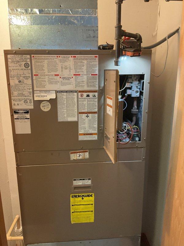 Performed comprehensive tune-up on furnace, air conditioning system, and gas fireplace. Inspected and cleaned flame sensor, igniter, and capacitor on Magic Pack unit; removed, cleaned, and scraped all burners and burner connections to eliminate light rust buildup. Verified heating system operation with 39° delta T and cooling system operation with 19° delta T, confirming both systems operating within acceptable parameters. Tested condensate drain flow with multiple water bottles to ensure proper drainage. Inspected fireplace pilot light operation and cleaned glass. All equipment tested and confirmed operational upon completion.