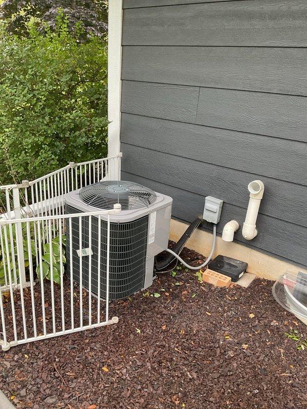 Completed comprehensive furnace and air conditioning tune-up on residential HVAC system. Performed thorough cleaning of condenser unit, replaced air filter, and cleaned flame sensor. Removed and washed drain trap, cleaned pressure switch ports and cold header box openings. Verified igniter functionality, checked blower fan operation, and tested capacitor and contactor. Measured CO levels at 6 ppm, confirmed refrigerant charge is adequate, and verified all pressures and temperatures are within normal operating parameters. All electrical components meet safety standards and system is operating efficiently.