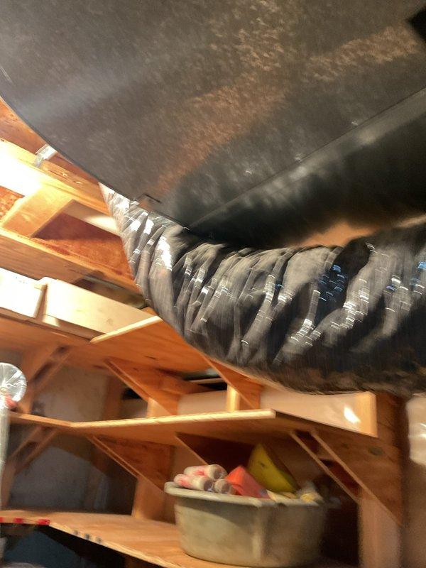 Conducted site assessment and provided estimate for relocating exterior furnace vent and ventilation intake air system to ensure code compliance prior to deck construction. Evaluated existing ventilation intake positioned slightly below concrete patio level, which would be further obstructed beneath proposed deck structure. Inspected attic ductwork routing and exterior termination points, documented current configurations with photographs, and determined feasibility of raising deck elevation as alternative to vent relocation to maintain proper clearances and meet ventilation code requirements.