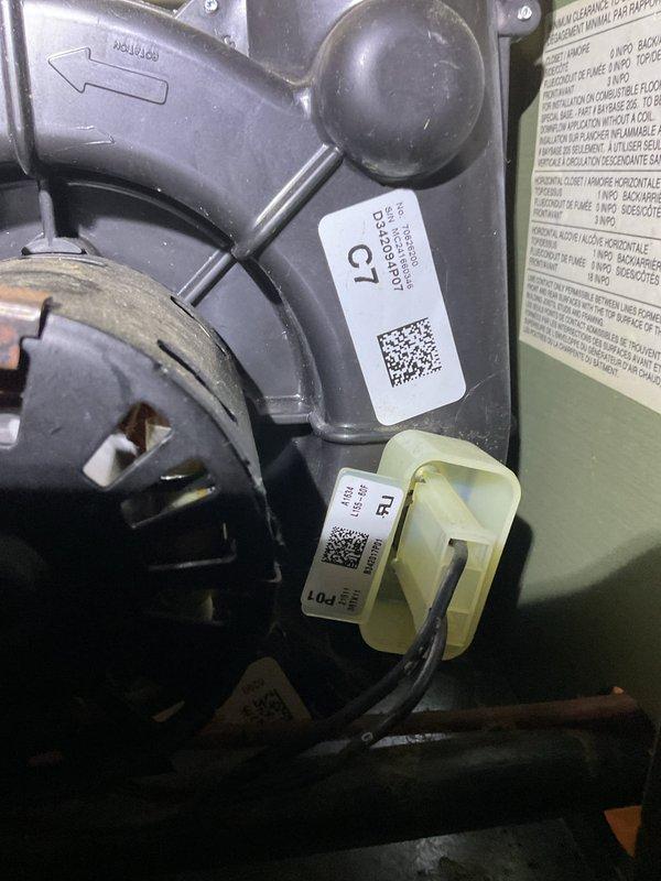 Responded to no heat call on HVAC system less than 10 years old. Diagnosed failed blower motor causing system inoperability. Ordered replacement blower motor and capacitor from manufacturer with 3-5 business day delivery timeframe. Upon receipt of parts, removed defective blower motor assembly and installed new OEM replacement motor and capacitor, restoring full system functionality.
