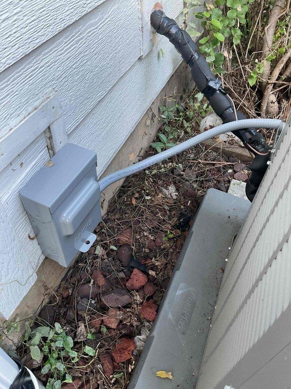 Responded to no-cooling complaint on Lennox air conditioning system installed three months prior under warranty. Upon inspection, discovered the pull-out disconnect was not properly seated in the outdoor disconnect box, resulting in complete loss of power to the condensing unit. Reseated the disconnect securely, verified proper electrical connection, and restored power to the system. Confirmed unit operation with normal startup, proper fan rotation, and adequate airflow through the condenser coil. System returned to full cooling capacity with no additional issues identified.