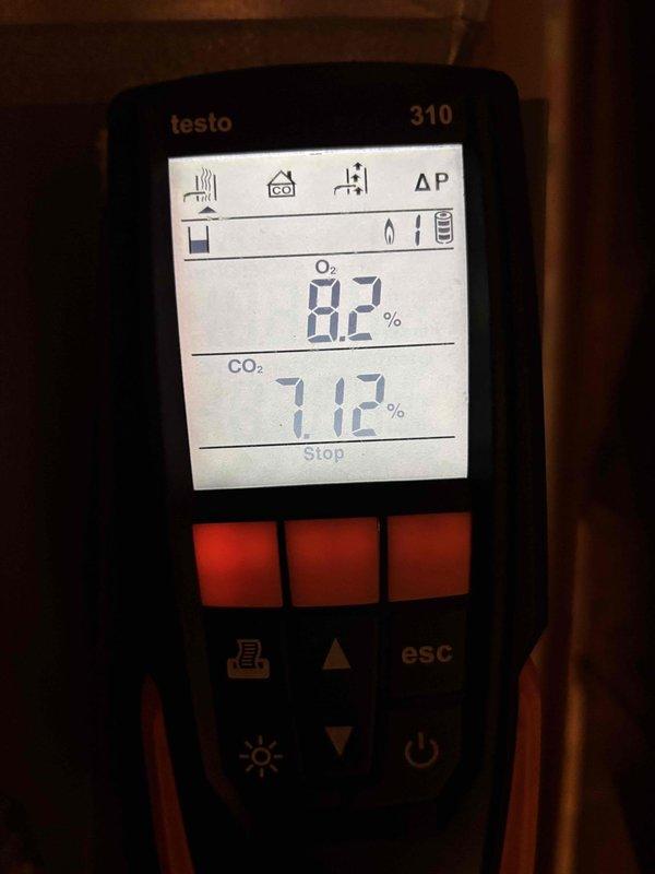 Completed furnace clean and check maintenance service. Performed combustion analysis using Testo 310 analyzer, confirming safe operating parameters with CO levels at 3 ppm, CO₂ at 10.6%, and O₂ at 8.2%, all within acceptable ranges. System operating efficiently with proper combustion characteristics.