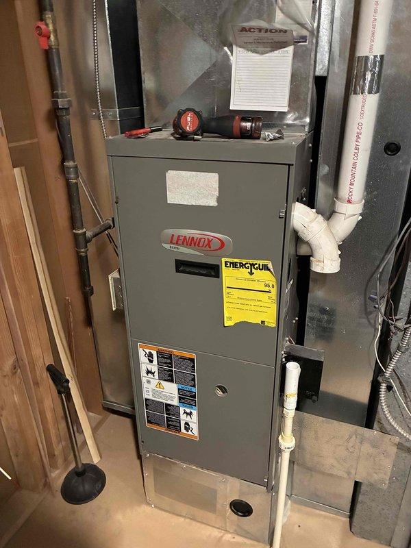 Completed clean and check maintenance on two Lennox furnace systems. Found dirty air filters on both units, replaced filters to restore proper airflow. Performed standard tune-up procedures including inspection of blower motors, gas valve assemblies, electrical connections, and safety controls using diagnostic equipment. All systems operating within normal parameters upon completion.