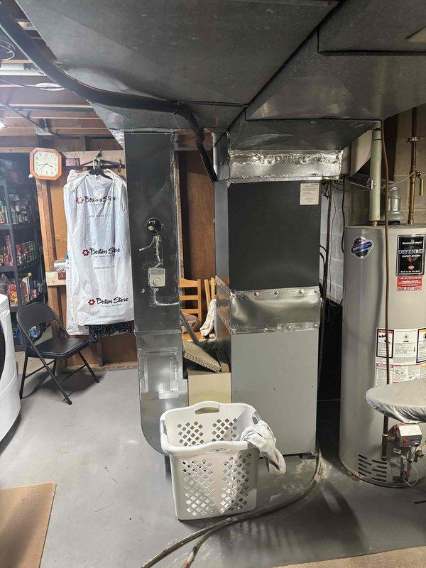 Completed prepaid clean and check heating visit on residential furnace system as part of recurring maintenance program. Performed comprehensive inspection of furnace unit, air handler, and associated HVAC components including humidifier, ductwork, and condensate drain lines. All equipment found operating within normal parameters with no immediate service needs identified.