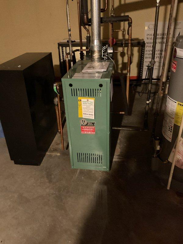 Performed comprehensive heating maintenance on residential boiler system. Disassembled and cleaned fill valve which was not functioning adequately, cleaned igniter, and vacuumed burners and burner area. Verified unit operating effectively with CO levels at 6 ppm, confirmed exhaust vent opening and closing properly on call for heat, replaced thermostat batteries, and tested system for proper heat call response.