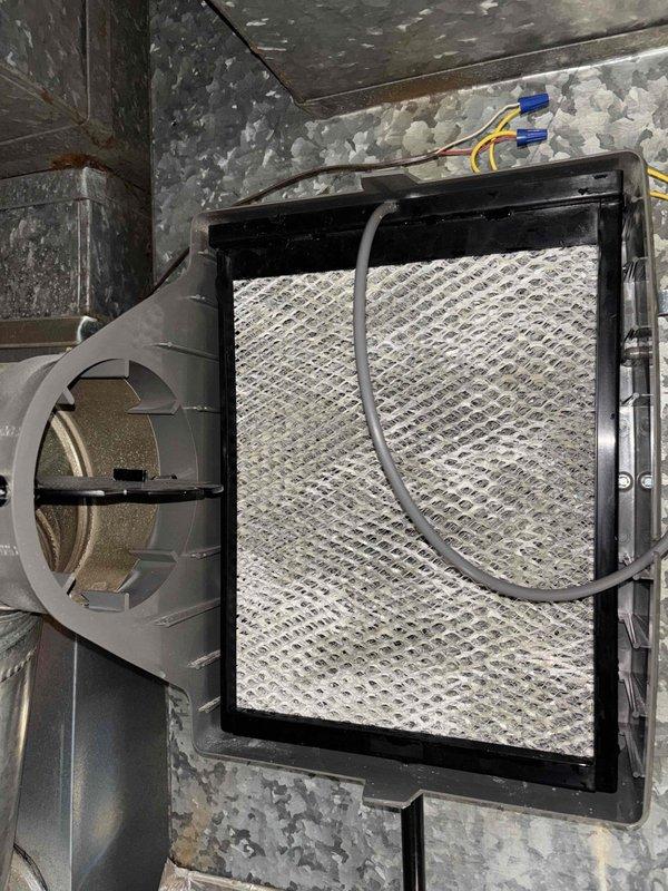 Responded to service call for leaking Aprilaire humidifier unit. Inspected humidifier system and identified water panel requiring replacement due to mineral buildup and deterioration. Replaced water panel with new OEM component and verified proper water flow and drainage. Tested unit operation to confirm leak was resolved and humidifier functioning correctly with no further water seepage detected.