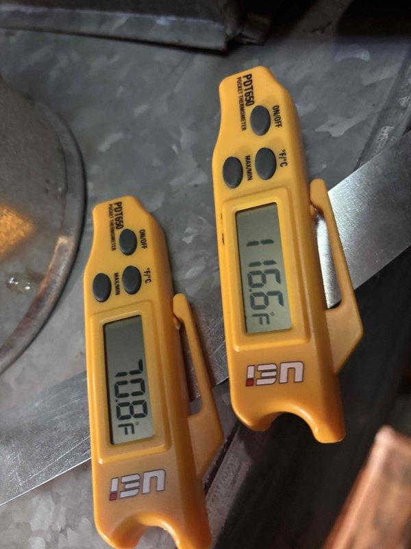 Completed annual heating maintenance on 17-year-old Ruud furnace system. Performed comprehensive inspection of all components, verified proper operation of heat exchanger, burners, and ignition system, and measured temperature differentials across the system with supply air at 73.3°F and return air at 65.5°F. Inspected condensate drainage system and associated plumbing connections, confirmed all safety controls functioning properly, and system operating within manufacturer specifications.
