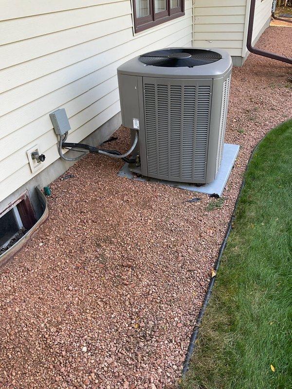 Completed comprehensive tune-up and cleaning on both furnace and air conditioning systems, with both units found to be operating within normal parameters. Replaced humidifier filter and performed standard maintenance checks on all equipment. Provided thermostat programming assistance for the PROSTAT digital unit to ensure proper system operation and customer comfort.