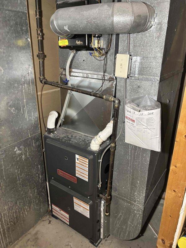 Completed comprehensive furnace cleaning and inspection on residential forced-air heating system installed in basement utility room. Performed standard maintenance procedures including cleaning of burner assembly, heat exchanger inspection, and verification of all safety controls and electrical connections. System operational and functioning within normal parameters upon completion.