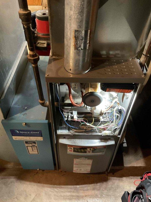 Completed prepaid furnace clean and check maintenance visit. Performed thorough cleaning of furnace components including blower assembly and internal compartments. Conducted comprehensive operational inspection verifying all systems operating within manufacturer specifications. All equipment found to be functioning properly with no deficiencies noted.