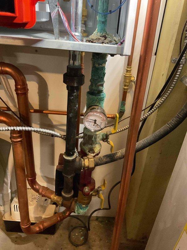 Completed comprehensive boiler cleaning and inspection per maintenance protocol. Identified internal leak within boiler system that is not readily accessible for repair without major disassembly. All heating zones tested and confirmed operational. Replaced batteries in thermostats using customer-supplied batteries to ensure proper system operation.