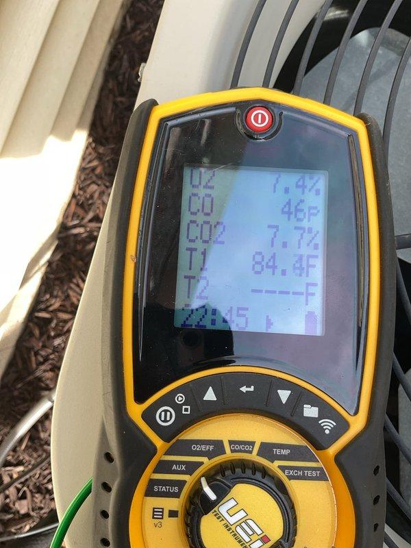 Performed a seasonal tune-up on the 2024 Lennox furnace and the 2003 air conditioning system, including cleaning and inspecting all major components. Verified furnace operation with a combustion analyzer and recorded readings of 7.4% O2, 46 ppm CO, and 7.7% CO2. Inspected the outdoor condenser unit and found it clean and free of visible damage, rust, or ice, with no issues identified during the service.
