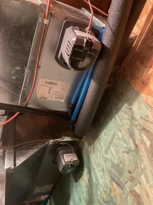 Performed a cleaning and operational inspection on a 2016 Bryant furnace, including a basic cleaning and system check. Inspected the associated zone control components, including the Honeywell HZ322 zone control panel and damper actuators on the ductwork, and verified proper panel indication and wiring connections with no visible damage, rust, or frost observed.