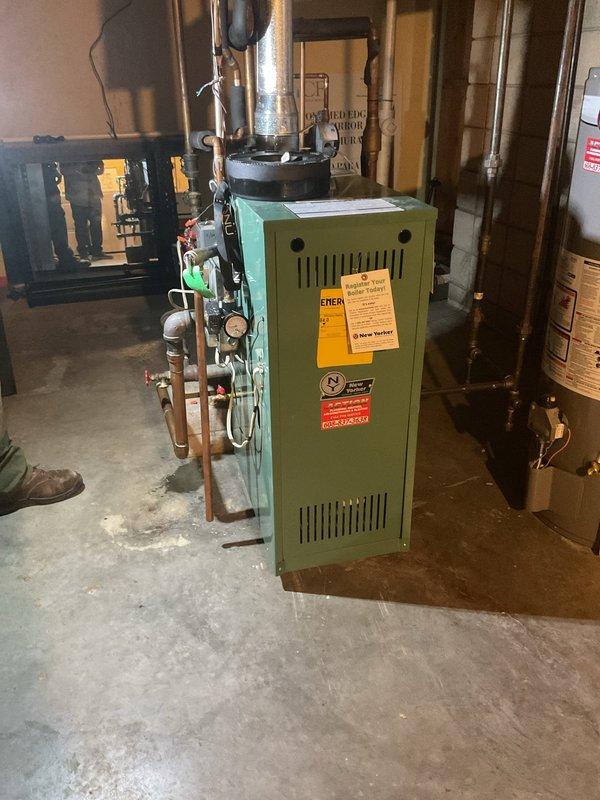 Responded to a boiler leak reported following a recent maintenance visit and traced the source to the boiler drain valve on the side of the unit. Capped the boiler drain with a drain cap to stop the leak and secure the system.