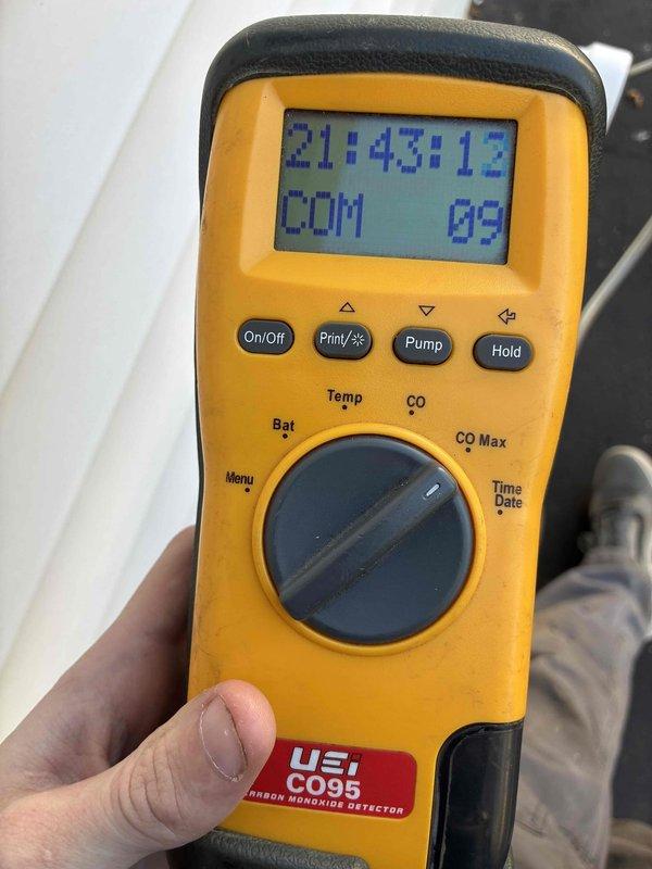 Performed a furnace tune-up, including cleaning of the unit and a full operational inspection of the heating system. Verified safe operation using a calibrated carbon monoxide analyzer and confirmed the furnace cabinet, components, and surrounding equipment were clean and free of visible damage, rust, or frost. The system was left clean and operating properly.