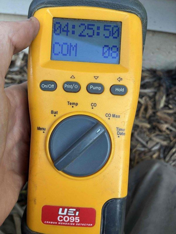 Performed a tune-up and cleaning on a Lennox gas furnace, inspecting the unit and verifying proper operation with a CO analyzer. Found a dirty filter and replaced it with a customer-supplied filter. No visible rust, cracks, or damage noted on the equipment.