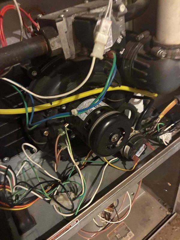 Performed annual maintenance on a Comfortmaker upright gas furnace, including cleaning and a full operational check of the heating system. Diagnosed a failed draft inducer motor, which requires replacement to restore reliable operation. Recommended inducer motor replacement or, alternatively, furnace replacement, per the customer's interest.