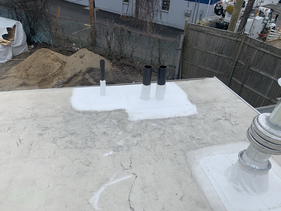 Woburn, MA - Installed two 4” Duro Last pipe boots , and installed 1 2” Duro Last pipe boot. Woburn, MA - Installed two 4” Duro Last pipe boots , and installed 1 2” Duro Last pipe boot.