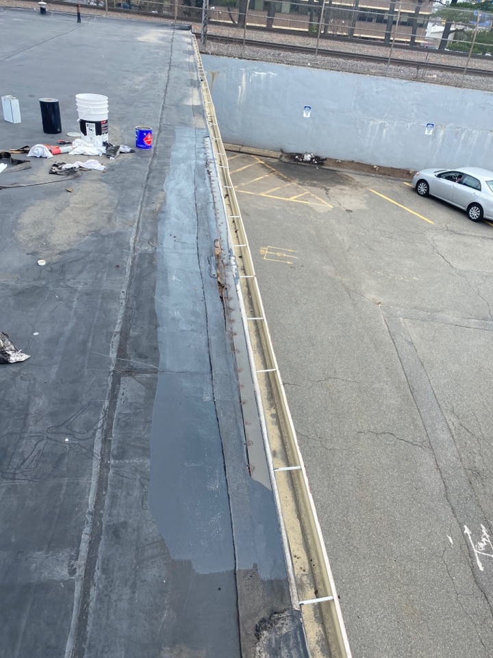 Lynn, MA - Big leak repair on EPDM roof Lynn, MA - Big leak repair on EPDM roof