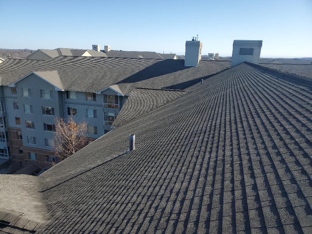 Peabody, MA - GAF Timberline weathered wood
repaired wind damaged shingles Peabody, MA - GAF Timberline weathered wood
repaired wind damaged shingles