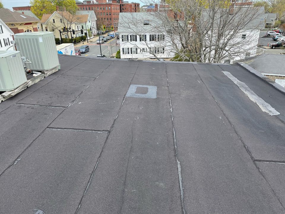 Beverly, MA - Opened roof to engineer to see decking/ joists. Cleaned and sealed with Karnak/mesh on a modified roofing system Beverly, MA - Opened roof to engineer to see decking/ joists. Cleaned and sealed with Karnak/mesh on a modified roofing system