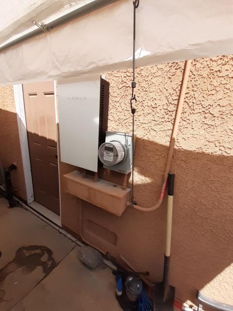 ElectriCare, Inc. was called out to a customer's home in Murrieta, CA for an inverter that no longer worked. The old SMA Sunnyboy inverter was removed and a new Tesla inverter was installed in it's place. The solar system works again and the customer has access to monitoring. ElectriCare, Inc. was called out to a customer's home in Murrieta, CA for an inverter that no longer worked. The old SMA Sunnyboy inverter was removed and a new Tesla inverter was installed in it's place. The solar system works again and the customer has access to monitoring.