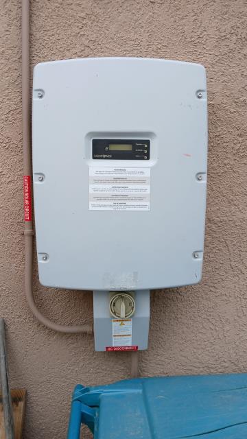 We were called out by a Murrieta home owner for a solar system that was not generating any power. Our on-site diagnostics procedures pointed us to a burned fuse in the inverter. We replaced the fuse, checked wiring and restored system, functionality. We were called out by a Murrieta home owner for a solar system that was not generating any power. Our on-site diagnostics procedures pointed us to a burned fuse in the inverter. We replaced the fuse, checked wiring and restored system, functionality.