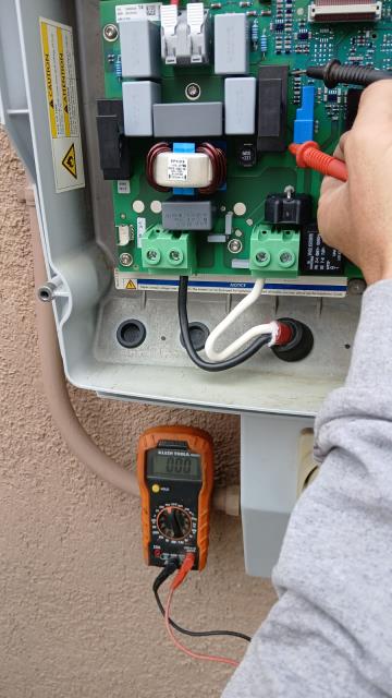We were called out by a Murrieta home owner for a solar system that was not generating any power. Our on-site diagnostics procedures pointed us to a burned fuse in the inverter. We replaced the fuse, checked wiring and restored system, functionality. We were called out by a Murrieta home owner for a solar system that was not generating any power. Our on-site diagnostics procedures pointed us to a burned fuse in the inverter. We replaced the fuse, checked wiring and restored system, functionality.
