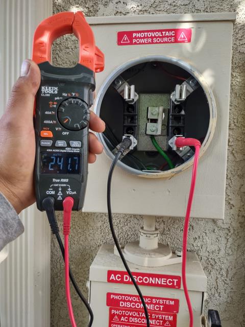 The ElectriCare, Inc. Solar Service Department was called by a home owner for a system diagnostic, in Murrieta, CA. We arrived on site, conducted an inspection of the system installed, made the necessary adjustments and brought the system to industry best practice standards. The ElectriCare, Inc. Solar Service Department was called by a home owner for a system diagnostic, in Murrieta, CA. We arrived on site, conducted an inspection of the system installed, made the necessary adjustments and brought the system to industry best practice standards.