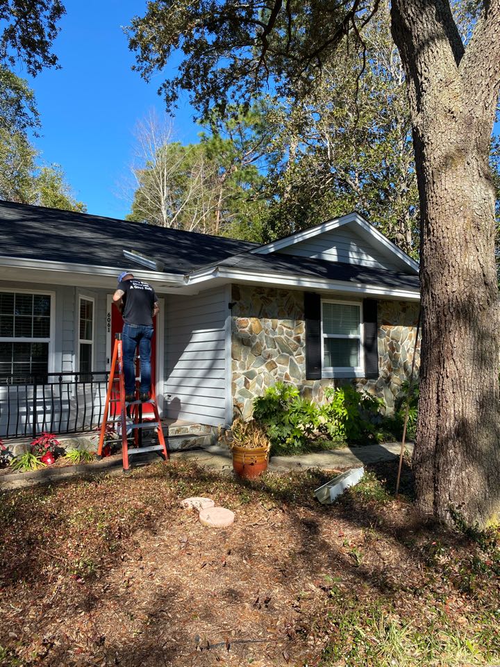 Seamless gutters. We are installing 6 inch seamless gutters and downspouts today on this home in Pensacola fl we are also installing our premier leaf guard gutter guard Seamless gutters. We are installing 6 inch seamless gutters and downspouts today on this home in Pensacola fl we are also installing our premier leaf guard gutter guard
