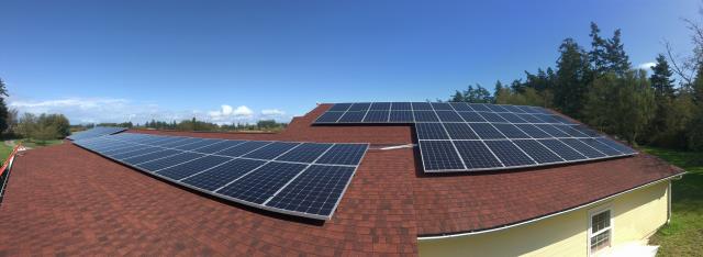 Installing Solar at a residence in Oak Harbor, WA