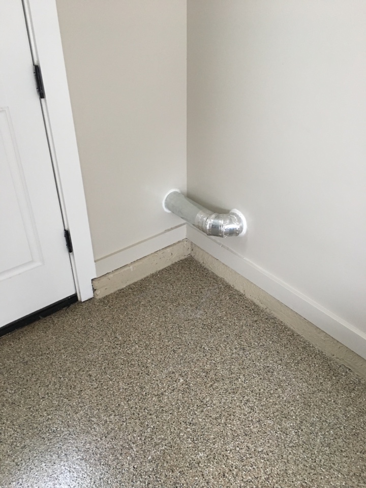 Installed dryer vent
