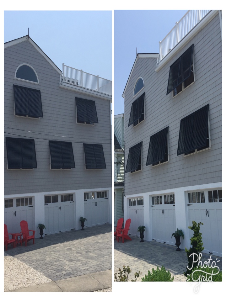 Sea Isle City, NJ - Decorative Bahama shutters installed in Sea Isle City NJ. Our client was looking for a unique, durable and stylish shading alternative. Sea Isle City, NJ - Decorative Bahama shutters installed in Sea Isle City NJ. Our client was looking for a unique, durable and stylish shading alternative.