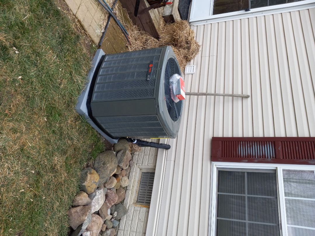 New trane 96% high efficient 2 stage furnace and 2 ton trane air-conditioner installation 