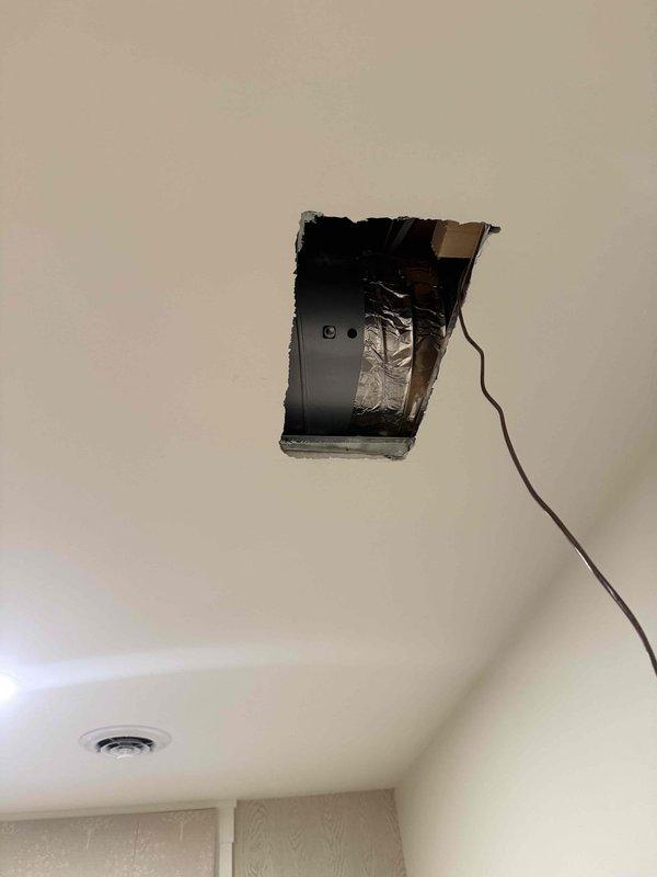 Responded to service call for a 4-year-old furnace with continuous heat operation. Diagnosed faulty limit switch causing system to run without cycling off properly. Removed ceiling access panel to inspect ductwork connections and replaced damaged limit switch. System tested after repair and confirmed proper cycling operation with normal thermostat control restored. Unit now operating within manufacturer specifications with 2024 maintenance verification program completed.