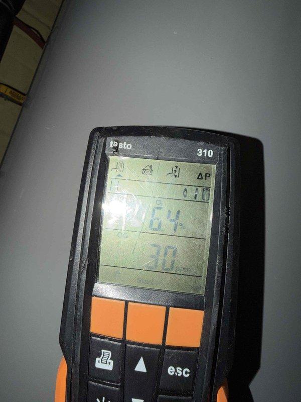 Performed routine tune-up on 15-year-old gas furnace as requested. Conducted combustion analysis using Testo 310 analyzer to verify proper operation and safety parameters. Differential pressure measurements confirmed system is operating within manufacturer specifications.