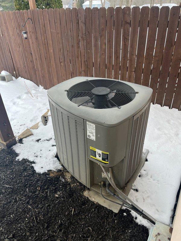 Completed retrofit installation of a residential HVAC system, replacing the existing equipment with a new Lennox furnace unit and outdoor air conditioning condenser. Multiple quotes were provided to customer before proceeding with the installation, which included proper connection of all ductwork, electrical components, and PVC venting.